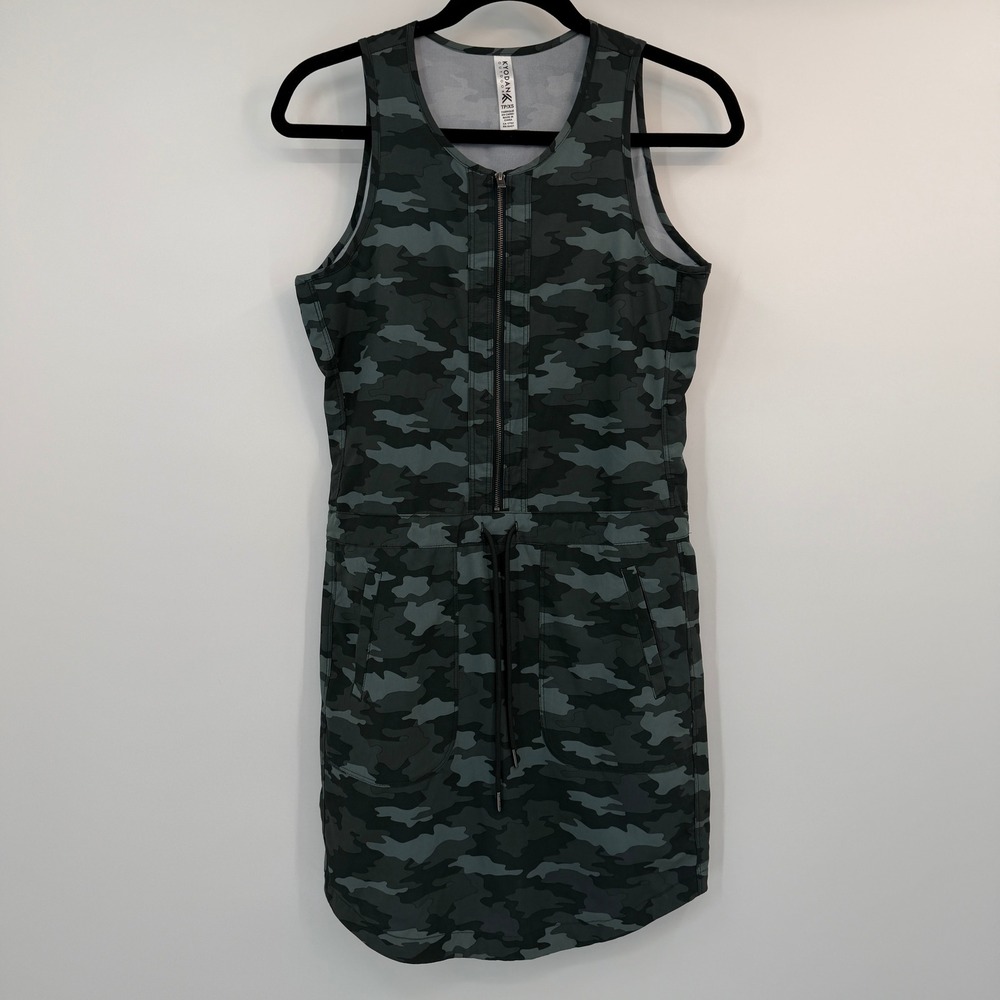 Kyodan Outdoor Womens Camo Active Dress Gray Sleeveless Zip Front Skort XS Sport